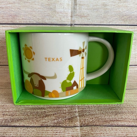 STARBUCKS Texas You Are Here Ceramic Mug Cup